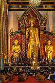 Chiang Mai - The Wat Chedi Luang, the viharn, or worship hall. The main altar.